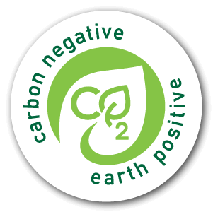 Carbon-negative environmental certification icon